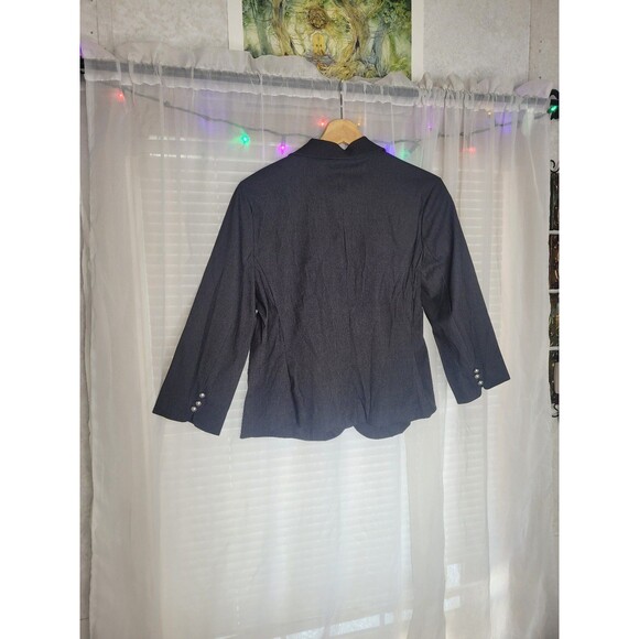 Linda Matthews Blazer Womens Medium Charcoal Heather Gray NEW - Picture 2 of 4
